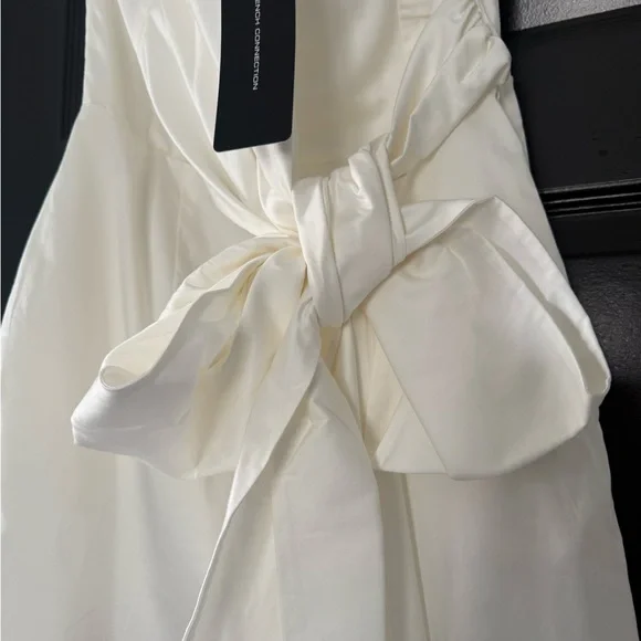 NWT French Connection Florida Bow Strapless Mini Dress~Summer White - Picture 8 of 9